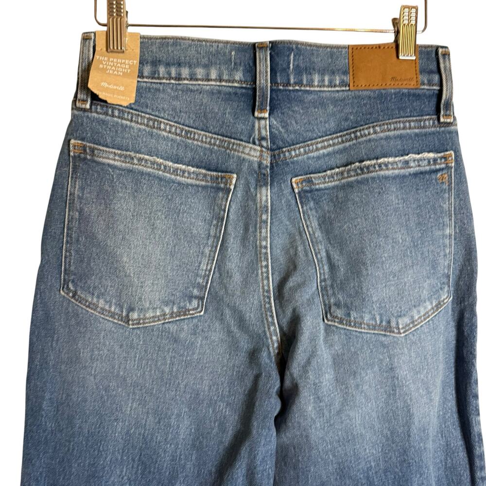 Madewell The Perfect Vintage Straight Leg Casual Denim Blue Jeans Size 27 - Picture 8 of 12